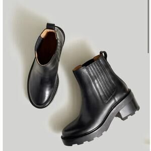 MADEWELL The Gwenda Platform Ankle Boot True Black Size 7